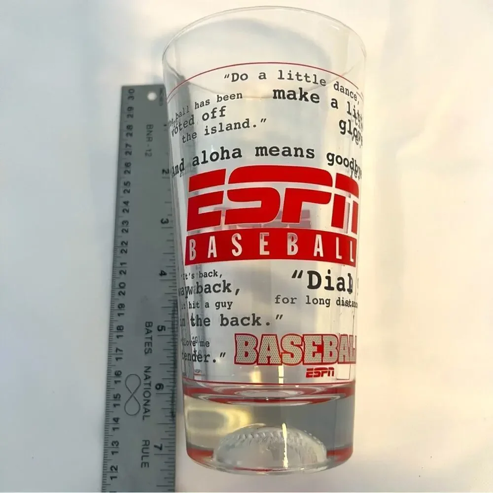 ESPN Baseball Bottom Commentator Quotes Beer 24oz Pint Glass